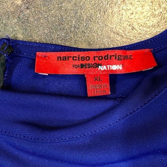 Narciso Rodriguez Women’s Color Block Side Sweep Blue and Pink Dress Size XL - Picture 15 of 16